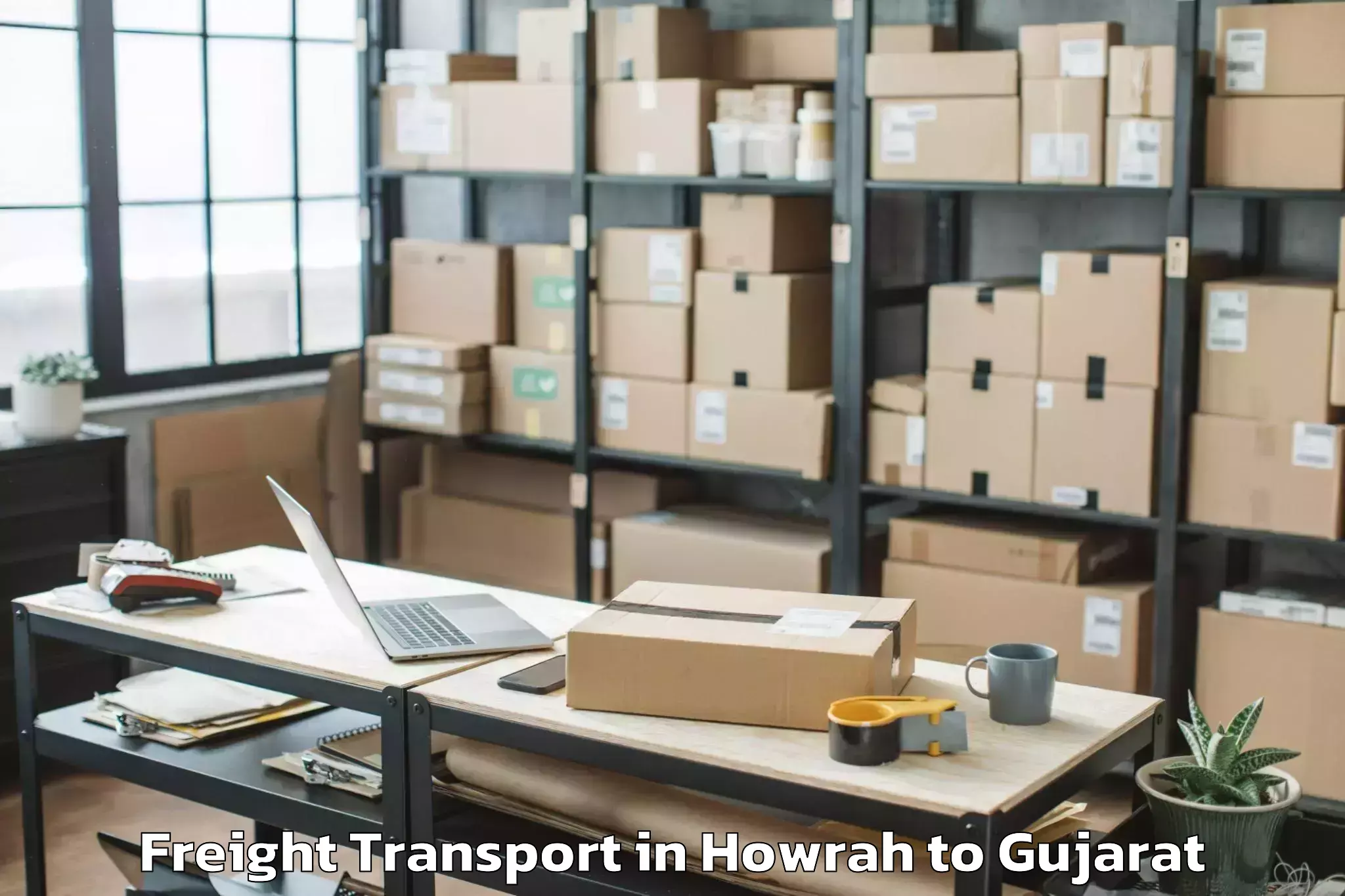 Book Howrah to Vanthali Freight Transport Online